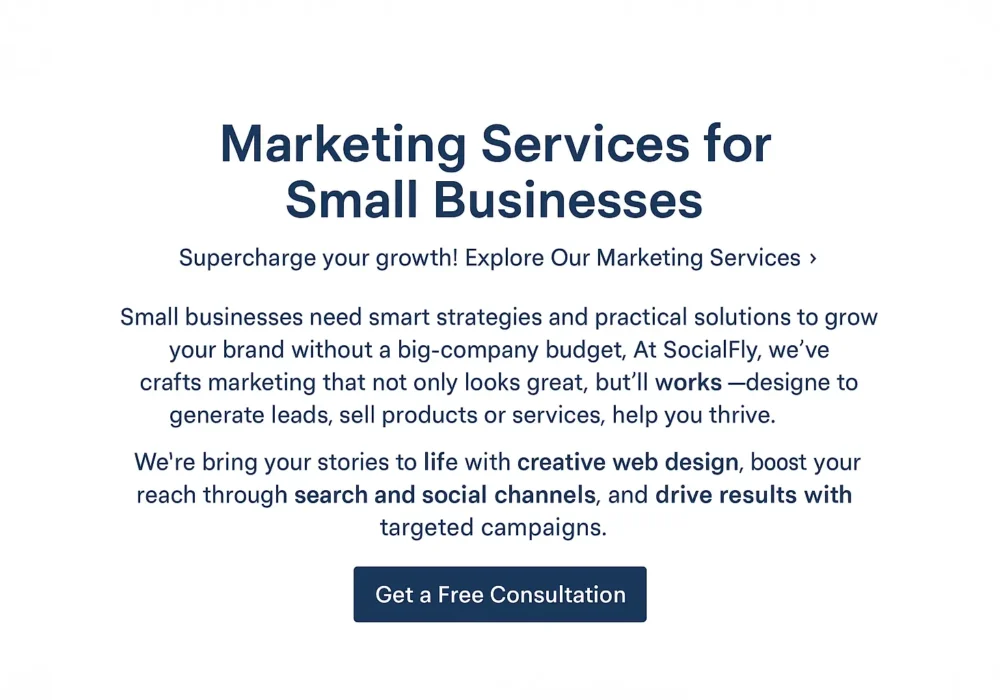Marketing Services for Small Businesses